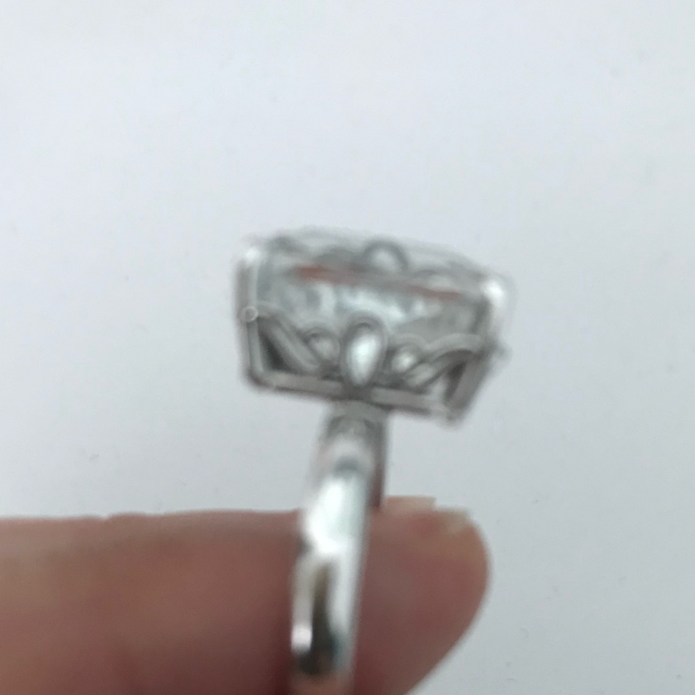 Statement Ring - Very Light Blue Topaz - image 2